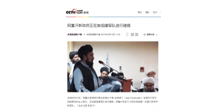 阿富汗塔利班代理总参谋长：阿富汗新政府正在就组建军队进行磋商